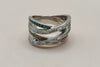 Orisil Jewels: Elegant Multilayer Colorful Fusion Ring Made with Pure 92.5 Silver