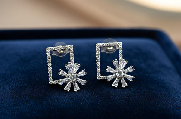 Orisil Jewels: Elegant 92.5 Sterling Silver Long Drop Earrings