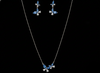 Crystal Butterfly Necklace & Earrings Set