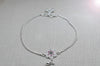 Exquisite 92.5 Sterling Silver Floral Charm Anklet 💎✨