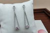 Orisil Jewels: Ethereal Rose-Tinted Teardrop Dangles