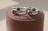 Elegant Heart & Stone Silver Toe Rings
