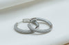 Sparkling Silver Oval Hoop Earrings