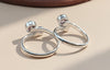 Elegant Heart & Stone Silver Toe Rings