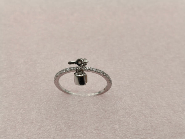 Enchanting Lock & Key Charm Ring