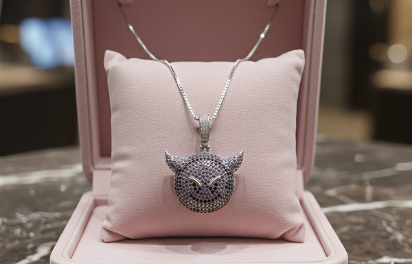 Sparkling Devil Pendant Necklace