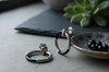 Elegant Dual-Tone Silver Hoop Earrings