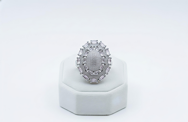 Orisil Jewels Majestic Floral Bloom Statement Ring – 92.5 Sterling Silver.