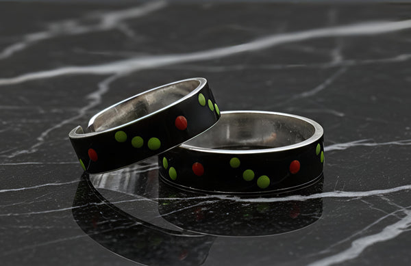 Artistic Enamel Silver Toe Rings