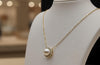 Elegant Pearl Halo Pendant Necklace (92.5 Silver)
