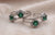 Emerald Elegance Silver Toe Rings