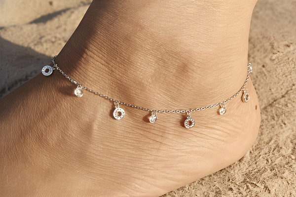 Exquisite 92.5 Silver Charm Anklet 💎