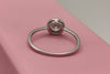 Radiant 925 Sterling Silver Solitaire Halo Ring