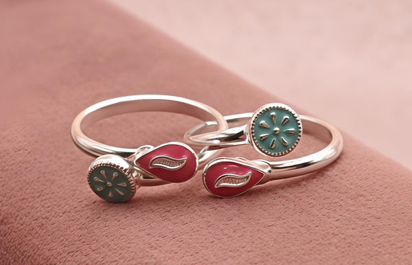 Elegant Adjustable Silver Toe Rings