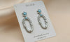 Orisil Jewels: Iconic 92.5 Silver Turquoise Statement Drops Earring.